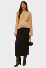 Load image into Gallery viewer, Beige Pleated Bust Blouse
