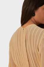 Load image into Gallery viewer, Beige Pleated Bust Blouse
