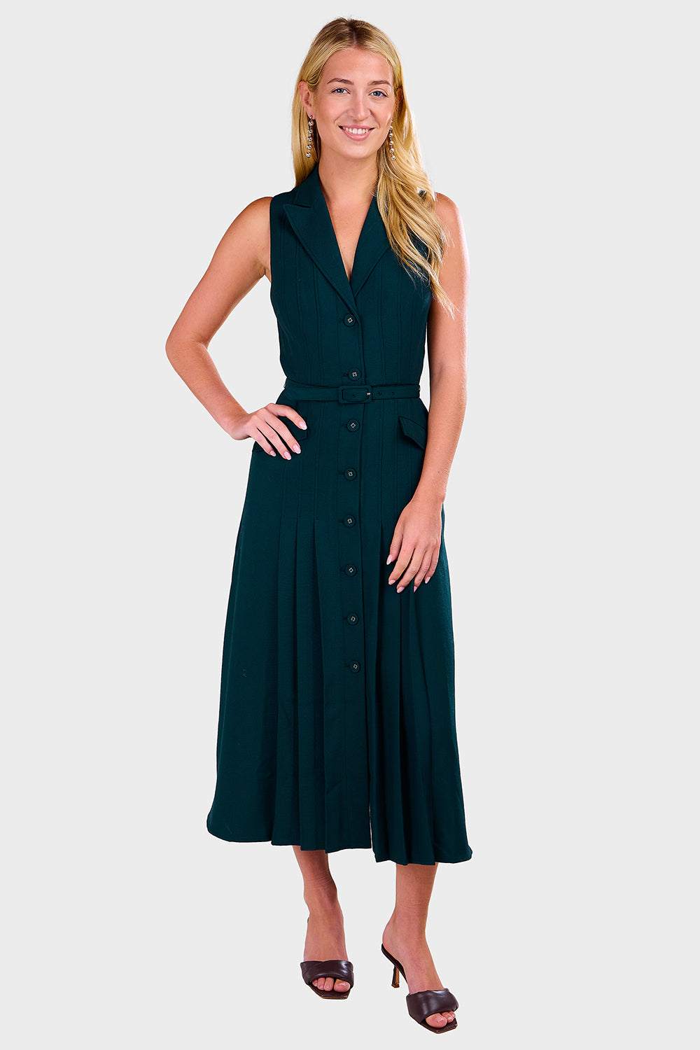 Livi Dress - Dark Forest Green