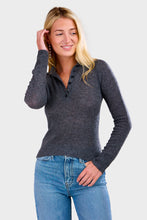 Load image into Gallery viewer, Featherweight Cashmere Polo - Granite
