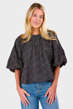 Load image into Gallery viewer, Carla Blouse - Eline Print Black/Beige
