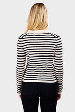 Load image into Gallery viewer, Elliot Stripe Sweater - Ivory &amp; Black Stripe
