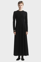 Load image into Gallery viewer, 0053 Long Jersey Dress Seam Detail - Black
