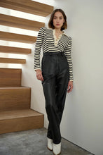 Load image into Gallery viewer, Elliot Stripe Sweater - Ivory &amp; Black Stripe
