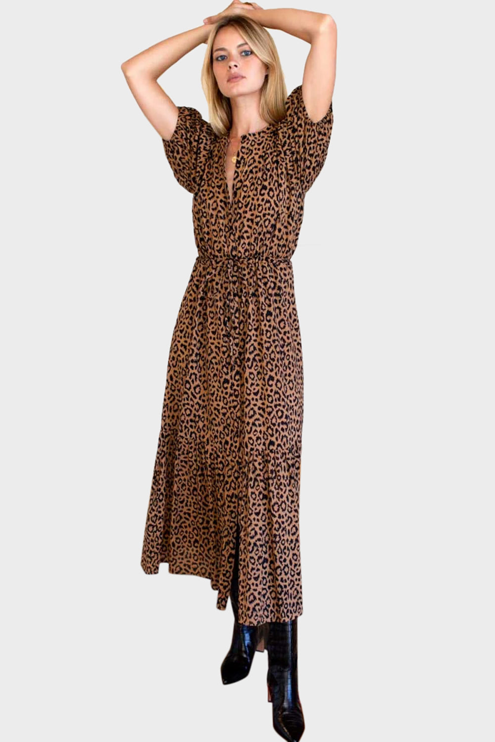 Lucy Dress - Vintage Leopard Organic