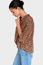 Load image into Gallery viewer, Mandarin Collar Top - Vintage Leopard Organic
