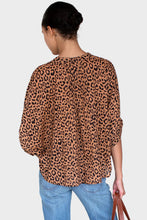 Load image into Gallery viewer, Mandarin Collar Top - Vintage Leopard Organic
