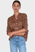 Load image into Gallery viewer, Mandarin Collar Top - Vintage Leopard Organic
