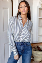 Load image into Gallery viewer, Ryan Shirt - Ivory Stripe Silk
