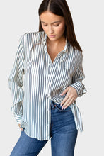 Load image into Gallery viewer, Ryan Shirt - Ivory Stripe Silk
