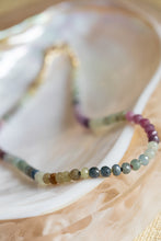 Load image into Gallery viewer, Rainbow Sapphire Rondelle Candy Necklace
