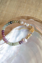 Load image into Gallery viewer, Rainbow Sapphire &amp; Pearl Bracelet
