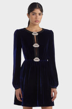 Load image into Gallery viewer, Camille Bows Mini Dress - Navy/Black/Lips
