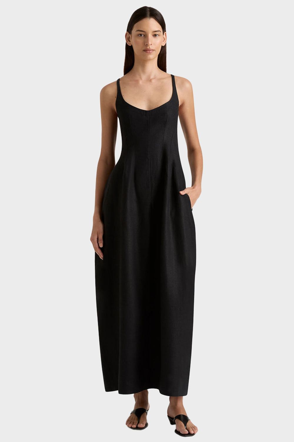 Sanne Midi Dress - Black