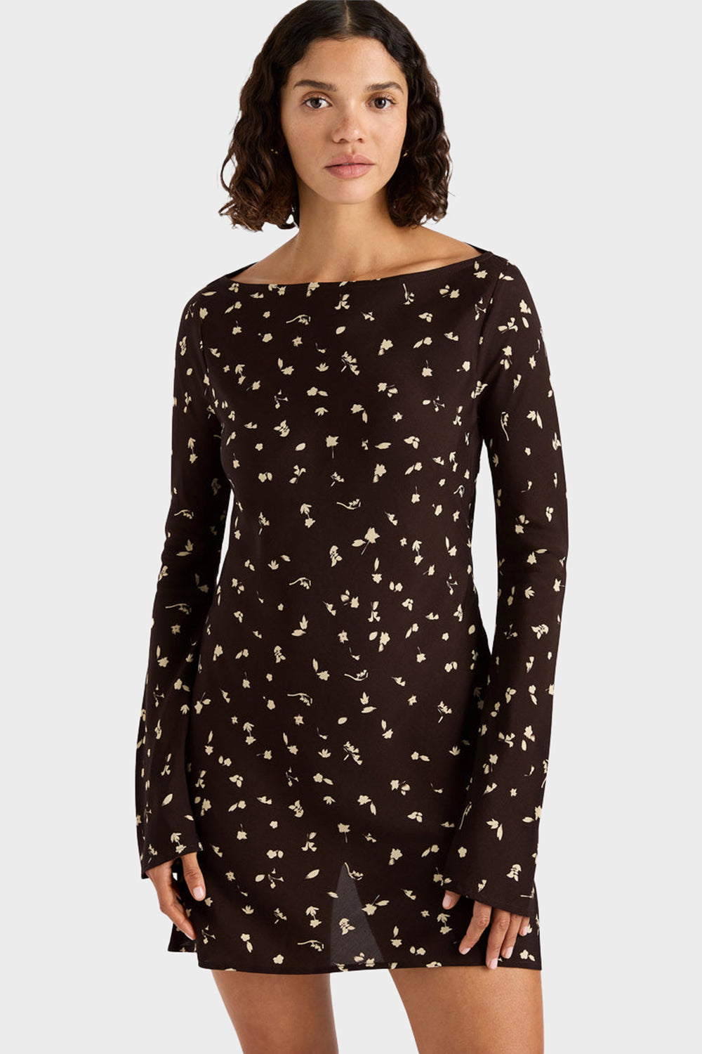 Lilou Mini Dress - Clover Brown