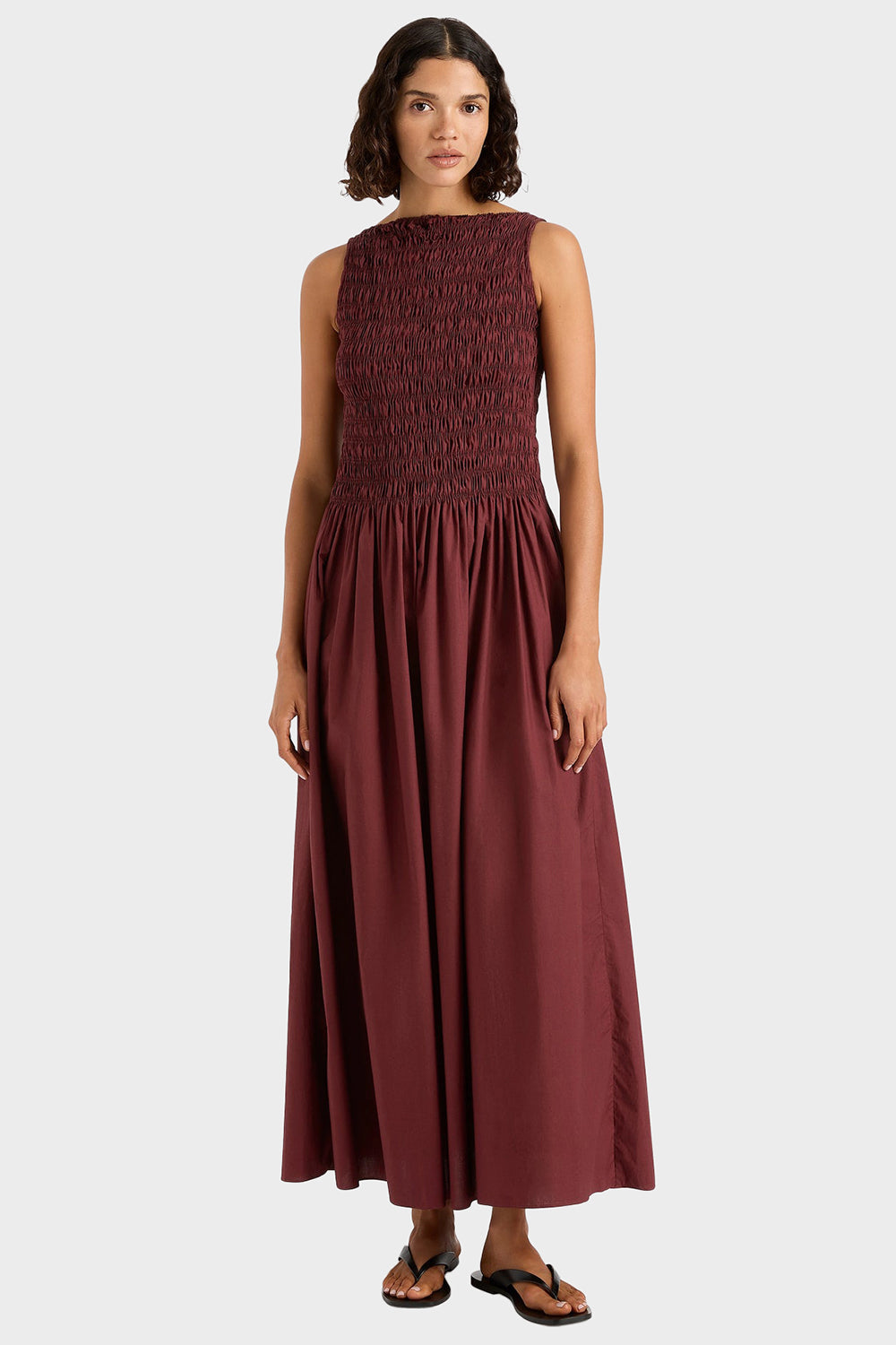 Margot Midi Dress - Bordeaux