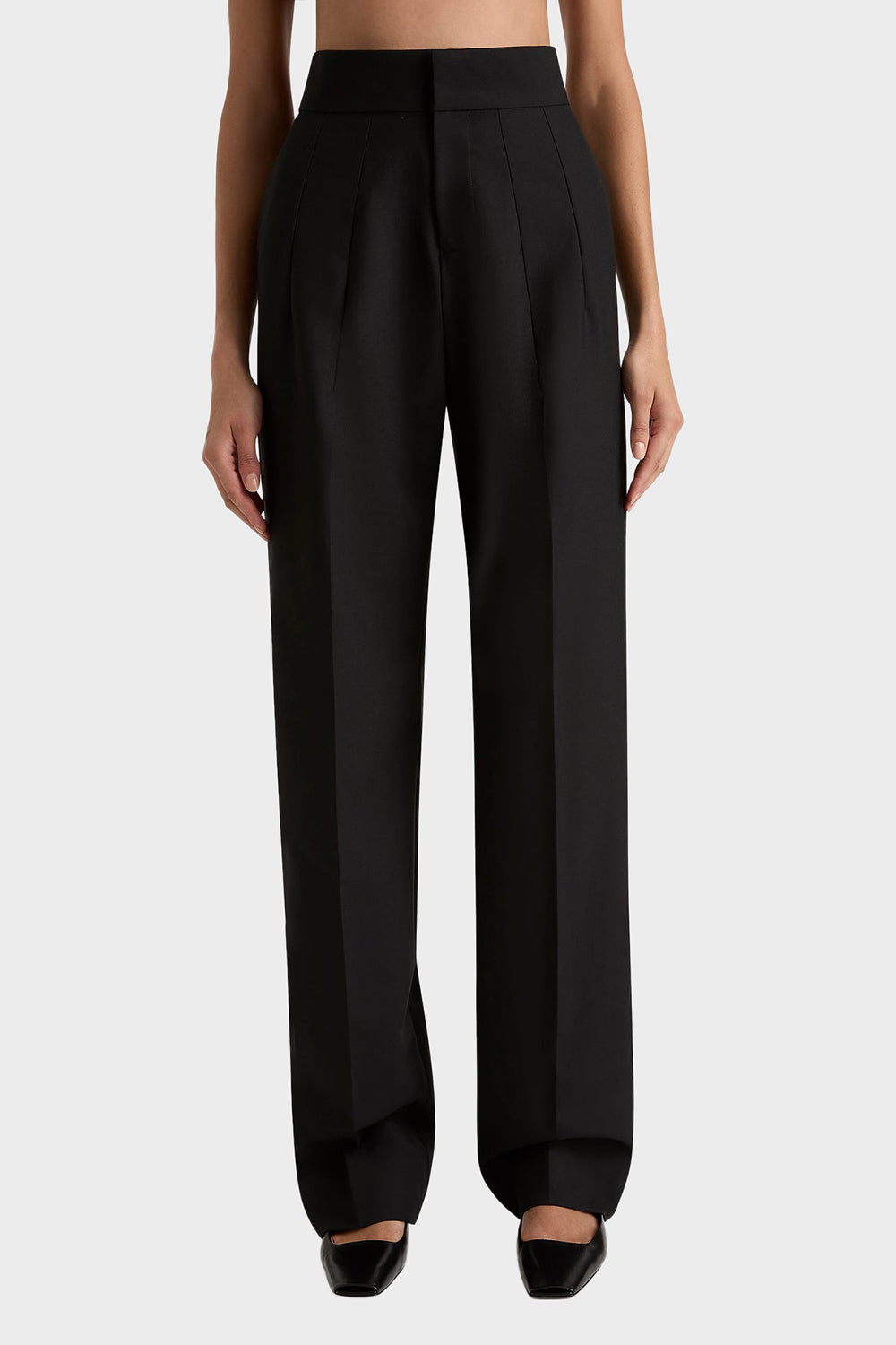 Lena High Waisted Pant - Black