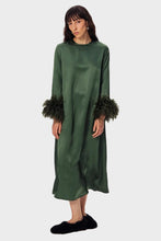 Load image into Gallery viewer, Suzi Maxi Dress with Detachable Feathers - Green
