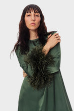 Load image into Gallery viewer, Suzi Maxi Dress with Detachable Feathers - Green
