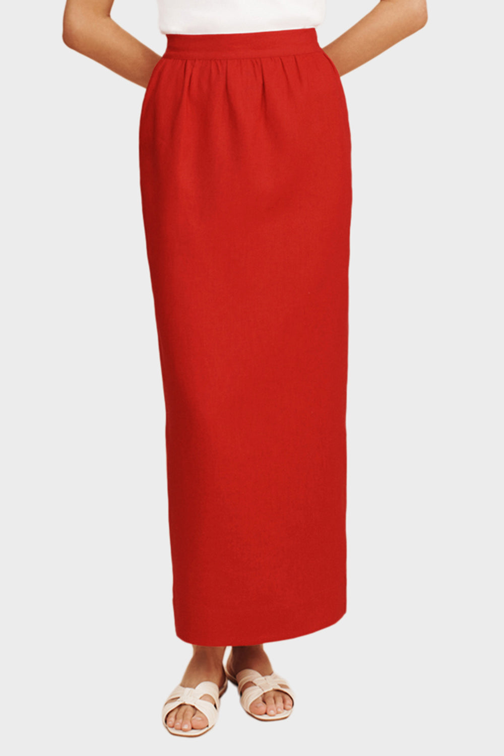 Bonnie Pencil Skirt - Red